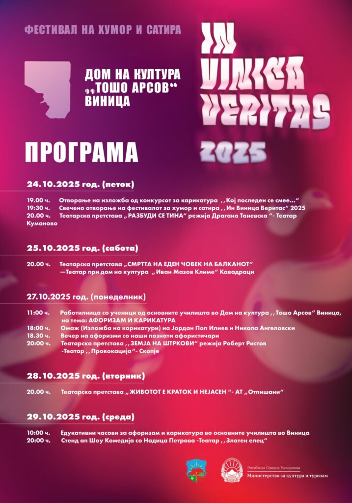 Програма за IN VINICA VERITAS 2025